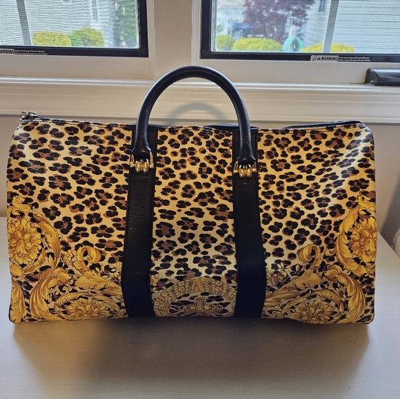Vintage Versace Leopard Baroque duffle bag FINAL SALE FIRM - Picture 2 of 16